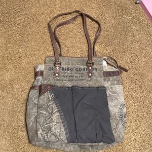 MYRA BAG GREAT SIZE-DISTRESSED-BROWN N GREY